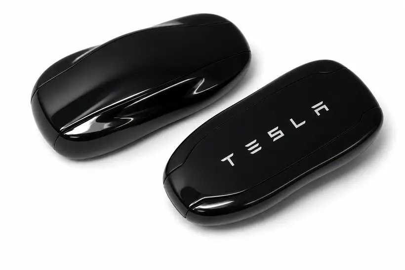 A range of Tesla keys and fobs we cut and program in West Palm Beach, FL